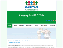 Tablet Screenshot of caritasfamilysolutions.org